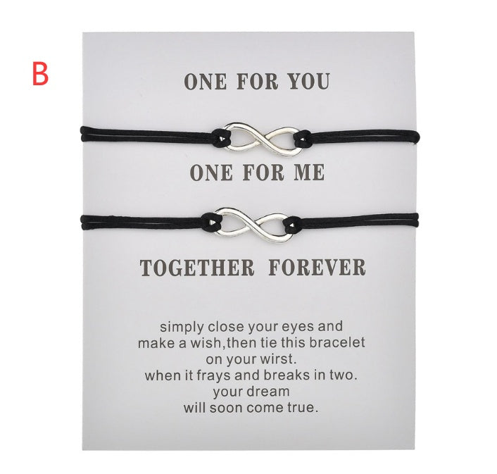 Wish card couple bracelets