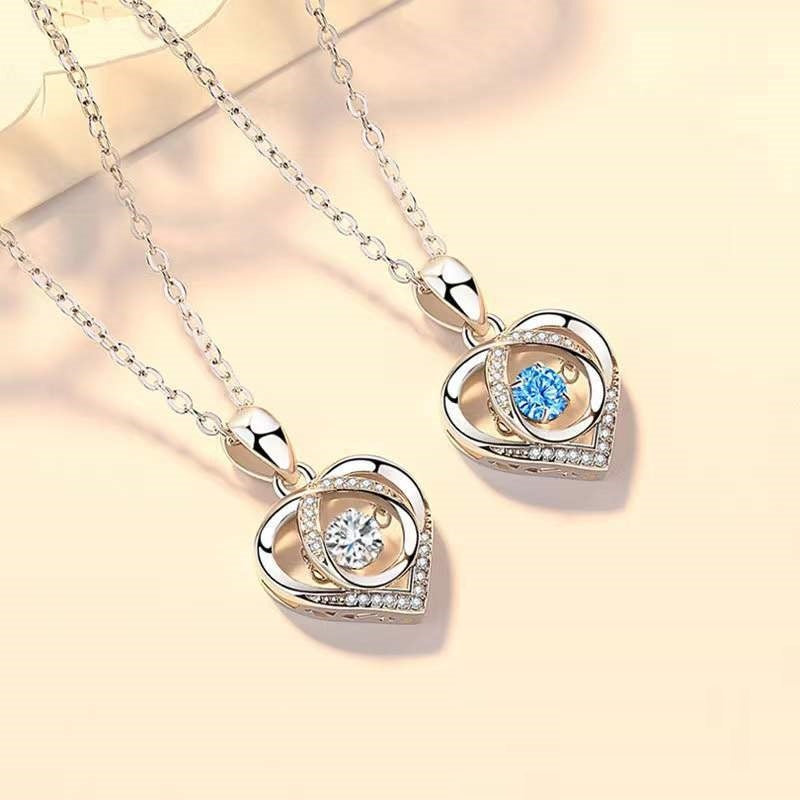 S925 Beating Heart-shaped Necklace Women