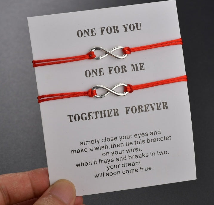 Wish card couple bracelets