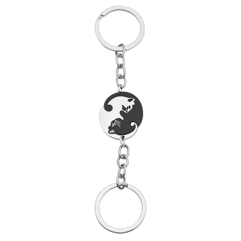 Couple Stainless Steel Pet Keychain