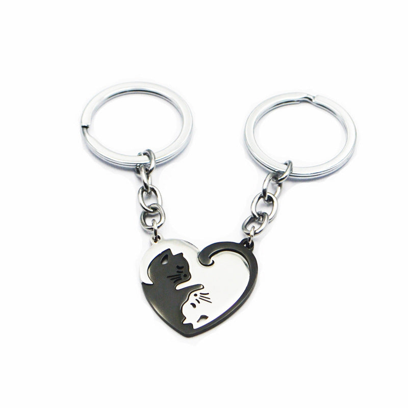 Couple Stainless Steel Pet Keychain