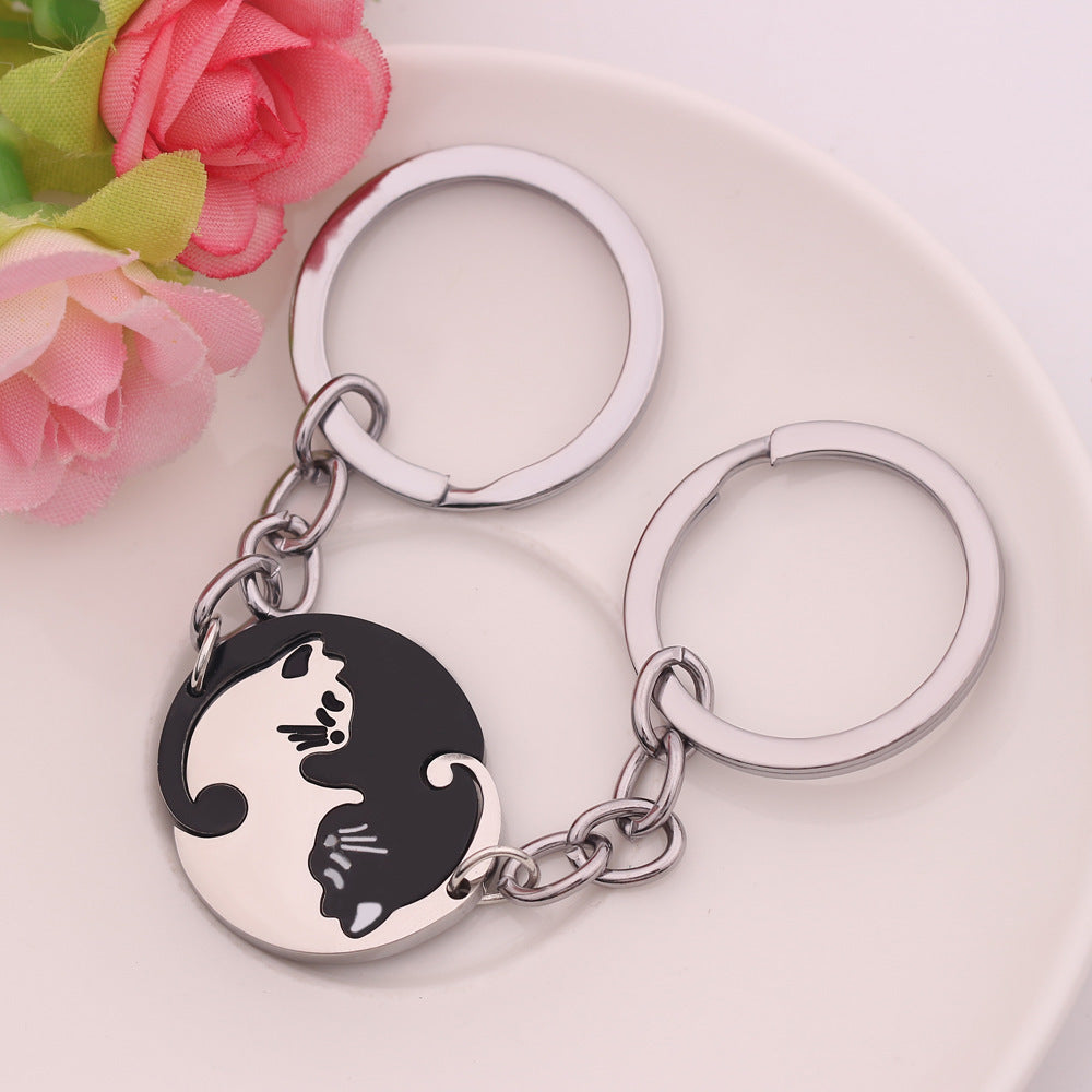 Couple Stainless Steel Pet Keychain