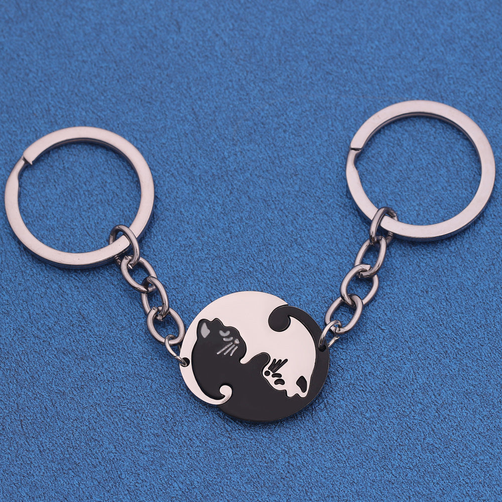 Couple Stainless Steel Pet Keychain