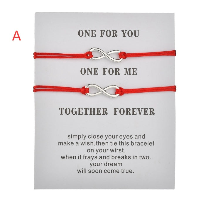 Wish card couple bracelets