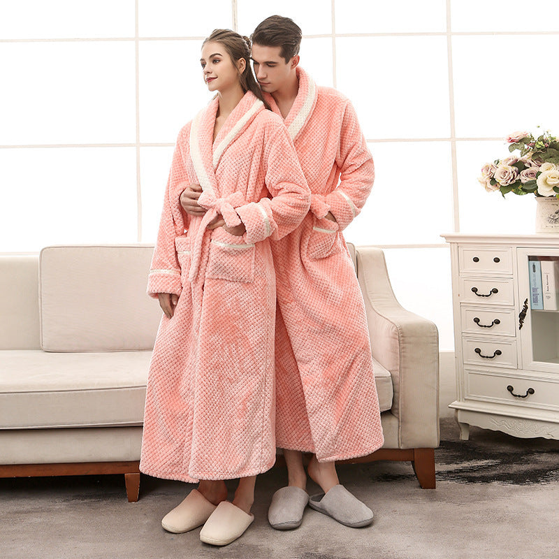 Women Pajamas Couple Gown Bathrobe Winter Robe