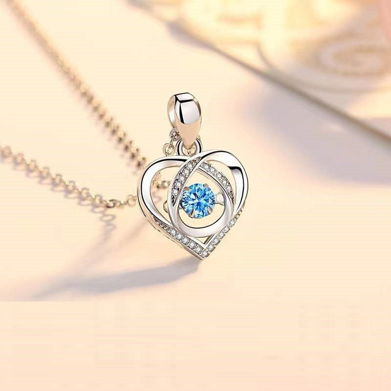 S925 Beating Heart-shaped Necklace Women